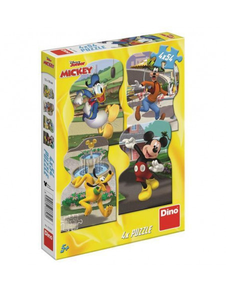 Puzzle 4 in 1 - Plimbare prin oras cu Mickey si prietenii (54