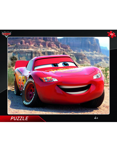 Puzzle cu rama - Fulger McQueen,322189