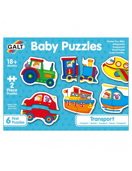 Baby Puzzles: Set de 6 puzzle-uri Transport (2 piese),1003037