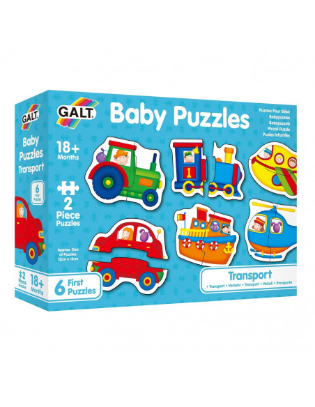 Baby Puzzles: Set de 6 puzzle-uri Transport (2 piese),1003037