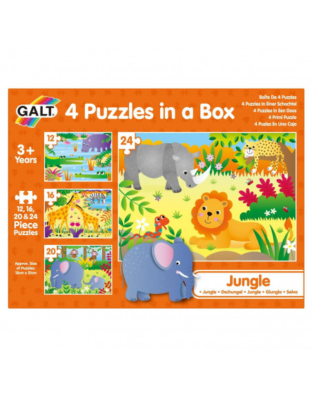 Set 4 puzzle-uri Jungla (12, 16, 20, 24 piese),1005071