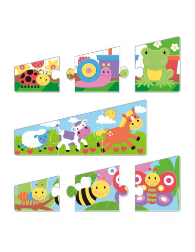 Set 6 puzzle - Animalute jucause (3 piese),1005278