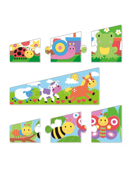 Set 6 puzzle - Animalute jucause (3 piese),1005278