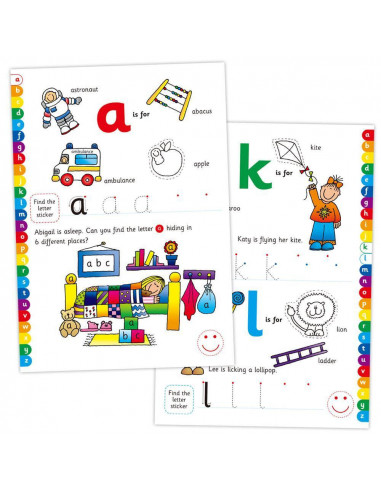 Carte cu activitati si abtibilduri - Alfabet,L3120E