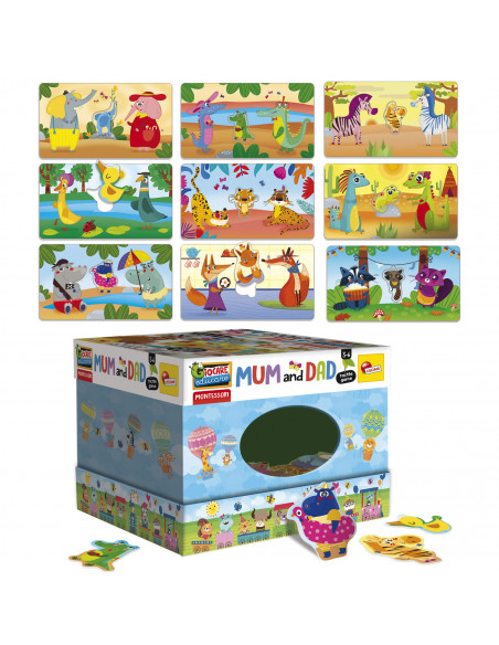 Joc tactil Montessori - Animalutele si familiile lor,LEX85613