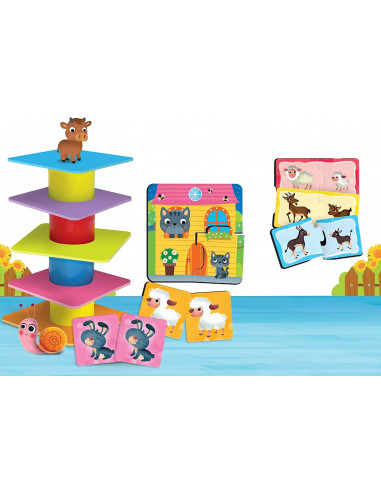 Joc de logica 4 in 1 - Animalute jucause,L79872