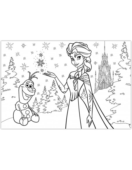 Puzzle de colorat - Frozen si prietenii (108 piese),L49301