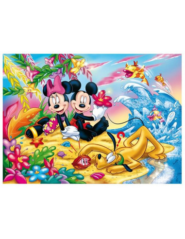 Puzzle de colorat - Mickey la plaja (250 piese),L48113
