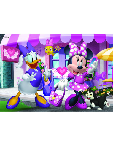 Puzzle de colorat - Minnie si Daisy in gradina (108