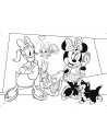 Puzzle de colorat - Minnie si Daisy in gradina (108