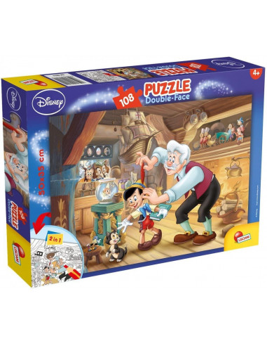 Puzzle de colorat - Pinocchio (108 piese),L48014