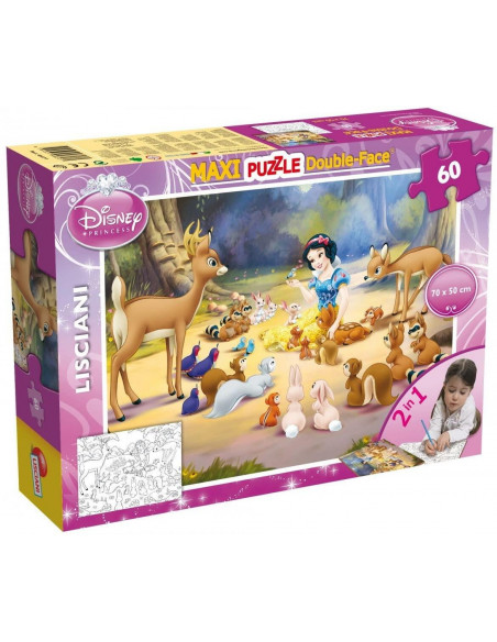 Puzzle de colorat maxi - Alba ca Zapada (60 piese),L46577