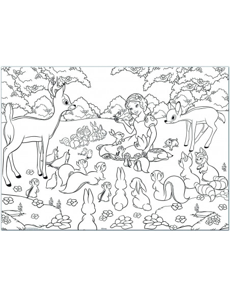 Puzzle de colorat maxi - Alba ca Zapada (60 piese),L46577