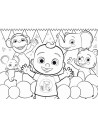 Puzzle de colorat maxi - Cocomelon si prietenii (24