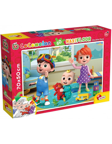 Puzzle de colorat maxi - Cocomelon si ursuletul (60