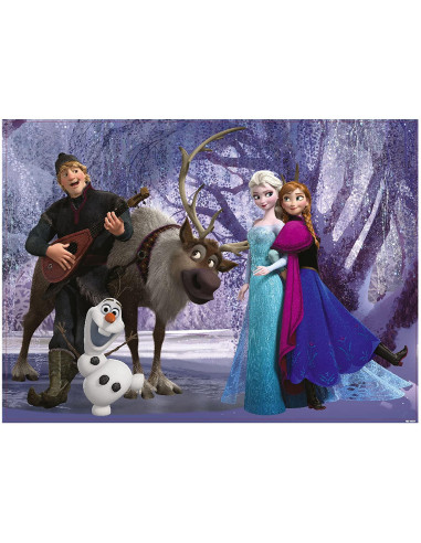 Puzzle de colorat maxi - Elsa si prietenii (60 piese),L46874