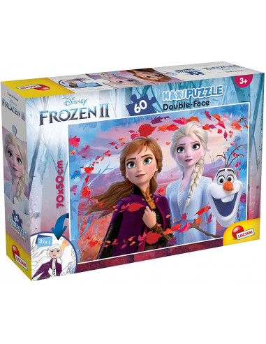 Puzzle de colorat maxi - Elsa, Anna si Olaf (60 piese),L72286