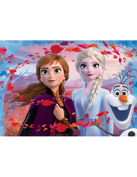 Puzzle de colorat maxi - Elsa, Anna si Olaf (60 piese),L72286