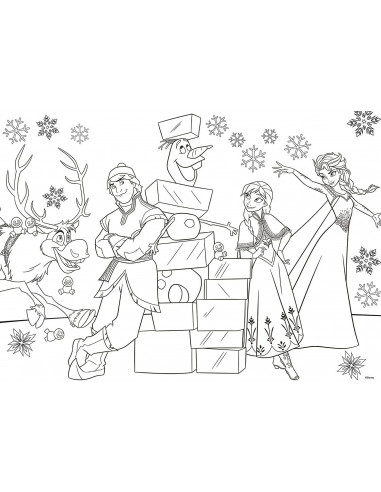 Puzzle de colorat maxi - Frozen (35 piese),L66711