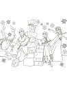 Puzzle de colorat maxi - Frozen (35 piese),L66711