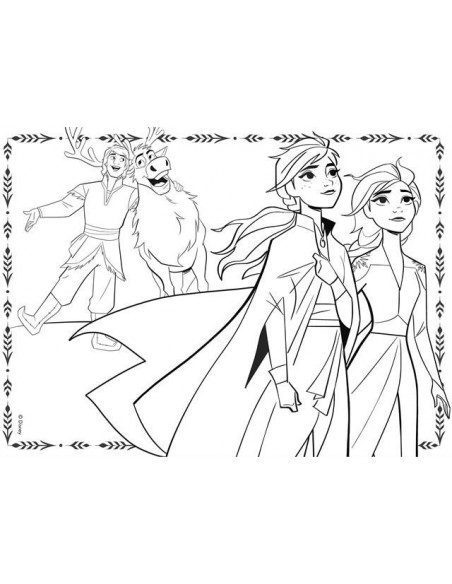 Puzzle de colorat maxi - Frozen II (60 piese),L82162