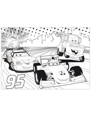 Puzzle de colorat maxi - Fulger McQueen (60 piese),L48236