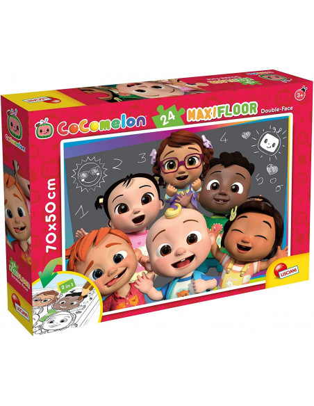 Puzzle de colorat maxi - Invatam cu Cocomelon (24 piese),L90990