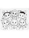 Puzzle de colorat maxi - Invatam cu Cocomelon (24 piese),L90990