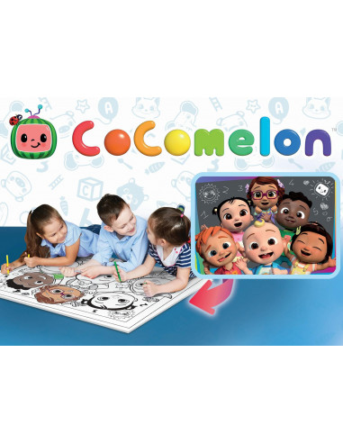 Puzzle de colorat maxi - Invatam cu Cocomelon (24 piese),L90990