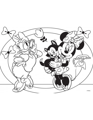 Puzzle de colorat maxi - Minnie in vizita (24 piese),L74068