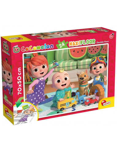 Puzzle de colorat maxi - O zi insorita cu Cocomelon (24