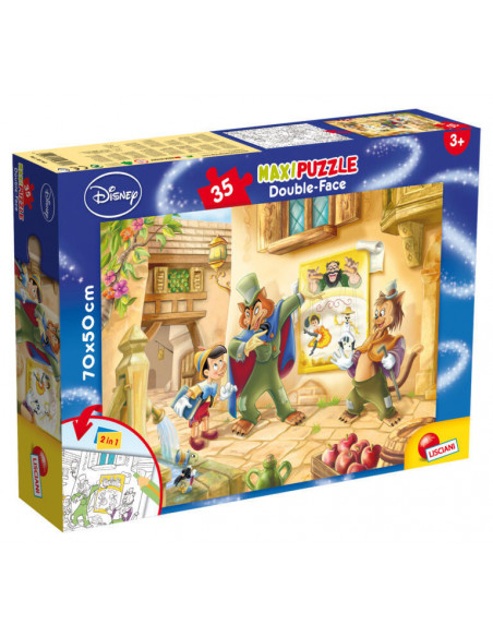 Puzzle de colorat maxi - Pinocchio (35 piese),L48182