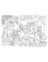Puzzle de colorat maxi - Pinocchio (35 piese),L48182