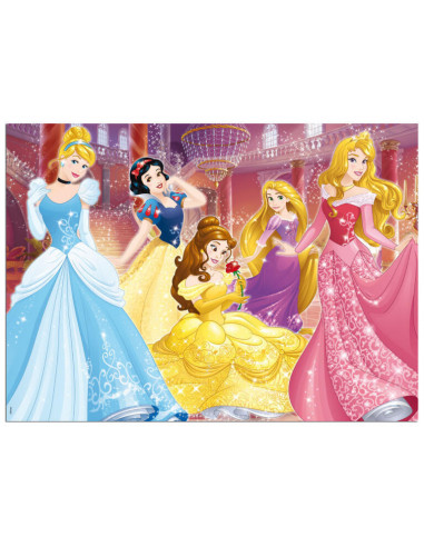 Puzzle de colorat maxi - Printese jucause (60 piese),L48250