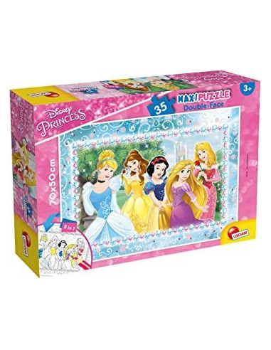 Puzzle de colorat maxi - Printese minunate (35 piese),L65325