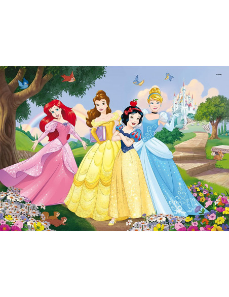 Puzzle de colorat maxi - Printese vesele (35 piese),L66704