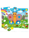 Puzzle de podea - Fluturas cu forme si culori (29 piese),L72156