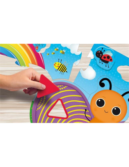 Puzzle de podea - Fluturas cu forme si culori (29 piese),L72156