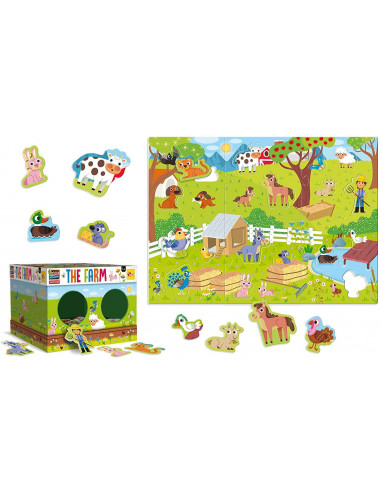 Joc tactil Montessori - Ferma,LEX72484