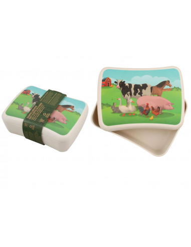 Cutie pentru pranz din bambus- Animalute domestice,EC020