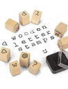 Set tusiera si stampile din lemn - Alfabet,T23062