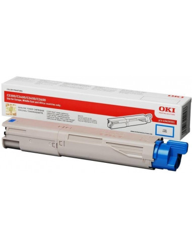 Cartus Toner Original Oki 43459331 Cyan, 2500 pagini,43459331