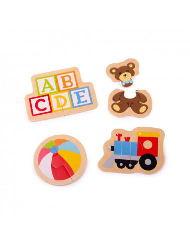 Puzzle din lemn - Jucarii (8 piese),BJ227