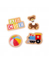 Puzzle din lemn - Jucarii (8 piese),BJ227