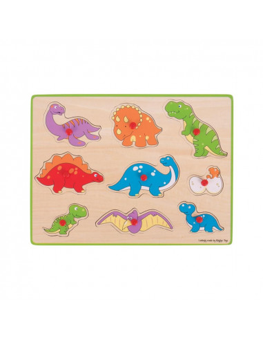 Puzzle din lemn incastru - Dinozauri,BJ257