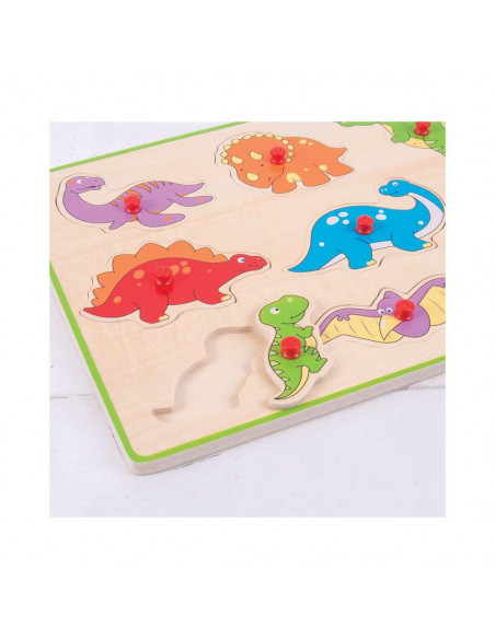 Puzzle din lemn incastru - Dinozauri,BJ257