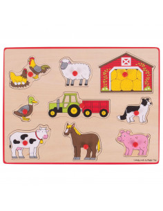 Puzzle din lemn incastru - Ferma,BJ259