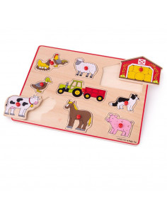Puzzle din lemn incastru - Ferma,BJ259 2