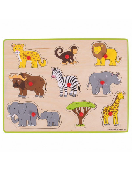 Puzzle din lemn incastru - Safari,BJ258