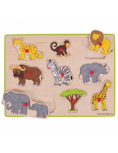Puzzle din lemn incastru - Safari,BJ258
